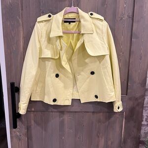 Rumere Elegant Yellow Women's Short Coat